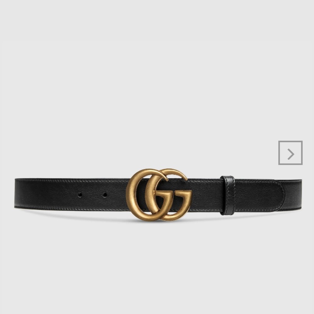 Gucci Leather Belt with Double G Buckle